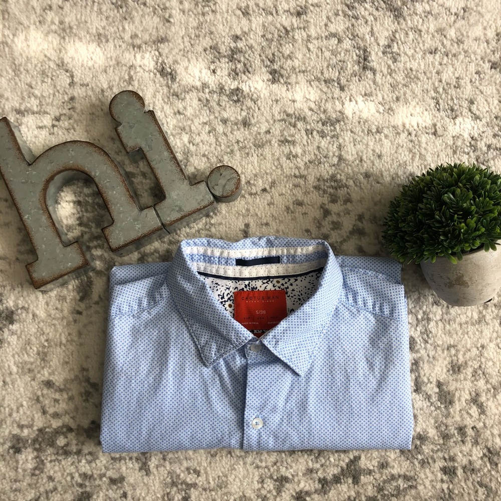 Cactus Man SlimFit Men’s Button Up Short Sleeve